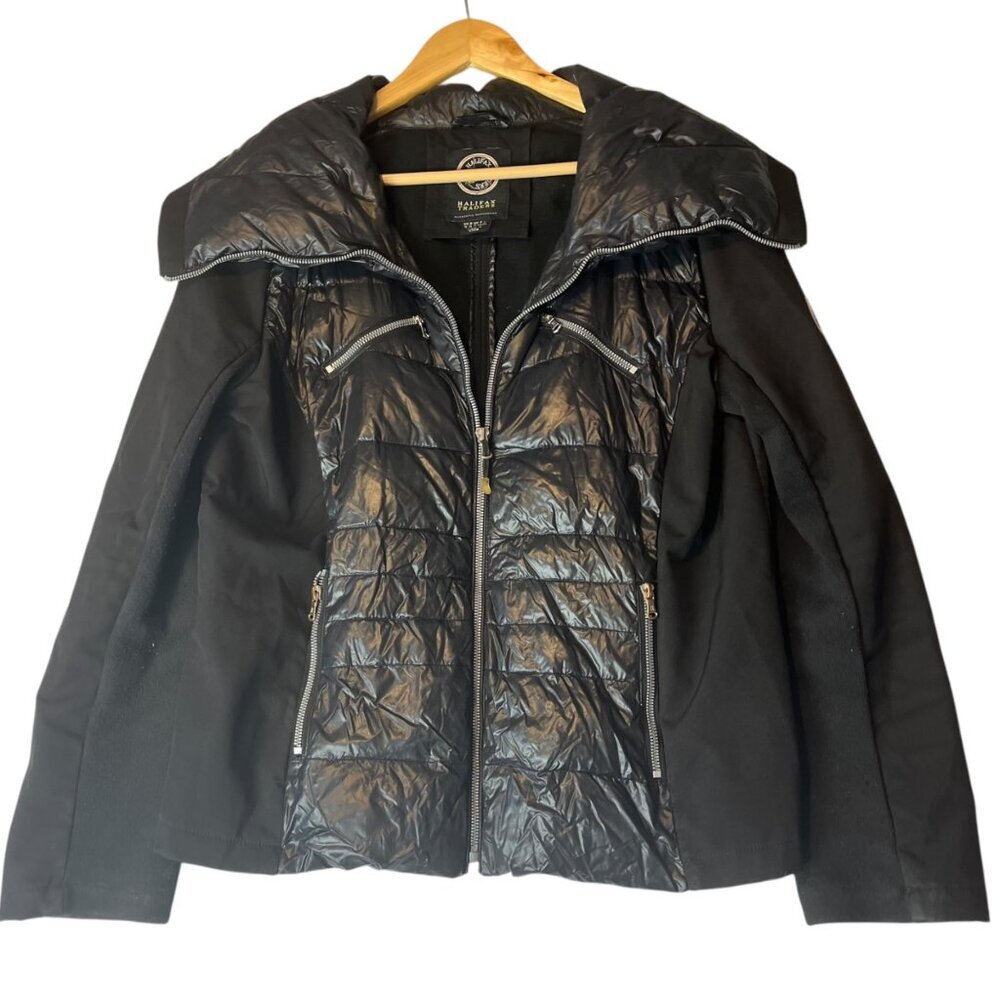 5/$25 Halifax Traders Women's XL Puffer Jacket Black Winter‎ Casual Full Zip